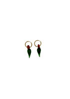 Rainbow Chilli Earrings - Green