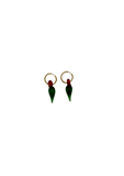 Rainbow Chilli Earrings - Green