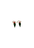 Rainbow Chilli Earrings - Green