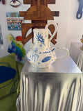 "I believe” vase blue & white 2