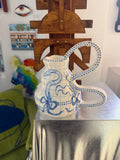 "I believe” vase blue & white 1