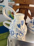 "I believe” vase blue & white 1