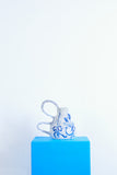 "I believe” vase blue & white 1