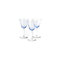 Stemmed Blue Glass Trio