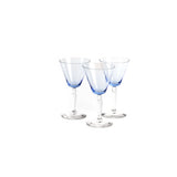 Stemmed Blue Glass Trio