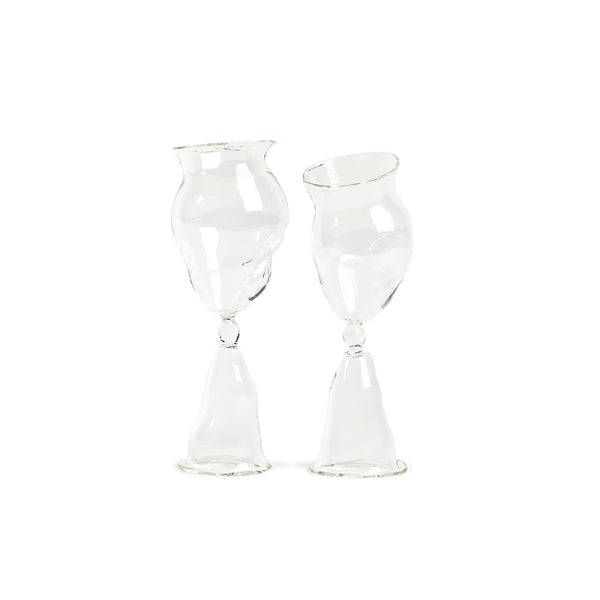 Crumpled Wine Glass Pair